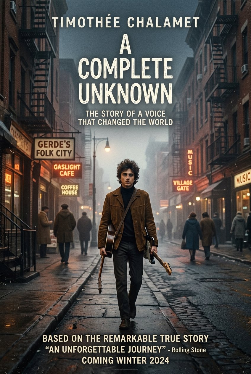 A Complete Unknown (2024/2025) Preview & Deep Dive – Timothée Chalamet as Bob Dylan & The Electric Guitar Controversy