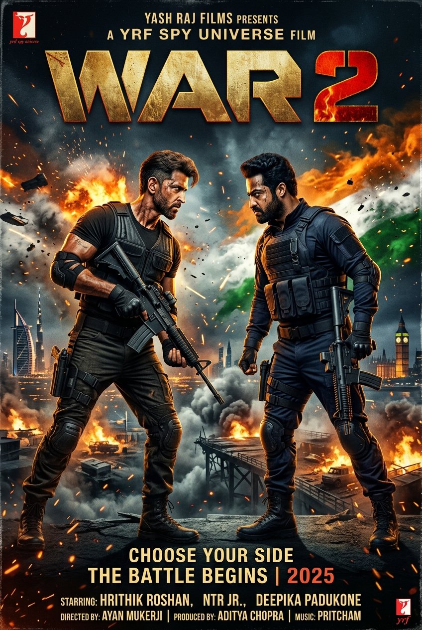 War 2 (2025): Hrithik Roshan Goes Rogue in YRF’s Most Explosive Spy Thriller